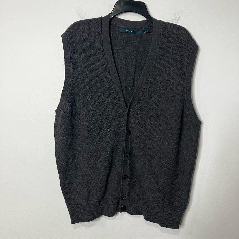 Perry Ellis gray textured sweater vest size‎ 2X